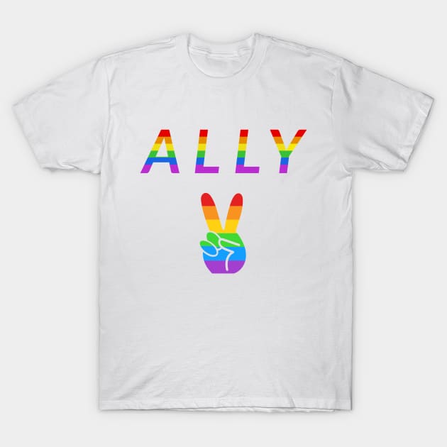 LGBT+ Ally Rainbow T-Shirt by StandProud